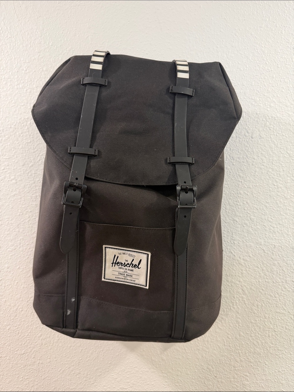 Herschel Supply Company Black Backpack with Buckle Straps
